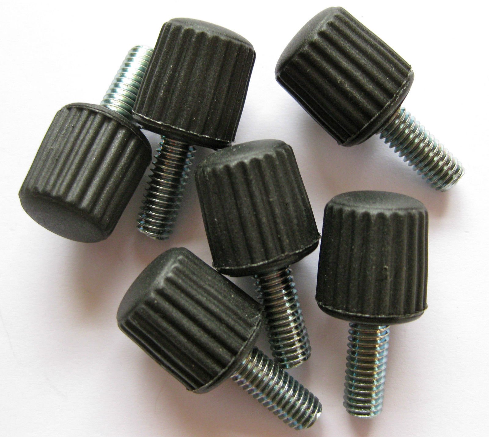 2 X Thumbscrew knobs Male M4 M5 M6 Knurled Camera tv jig Computer Saw Drill, M6 x 15mm Long Thread