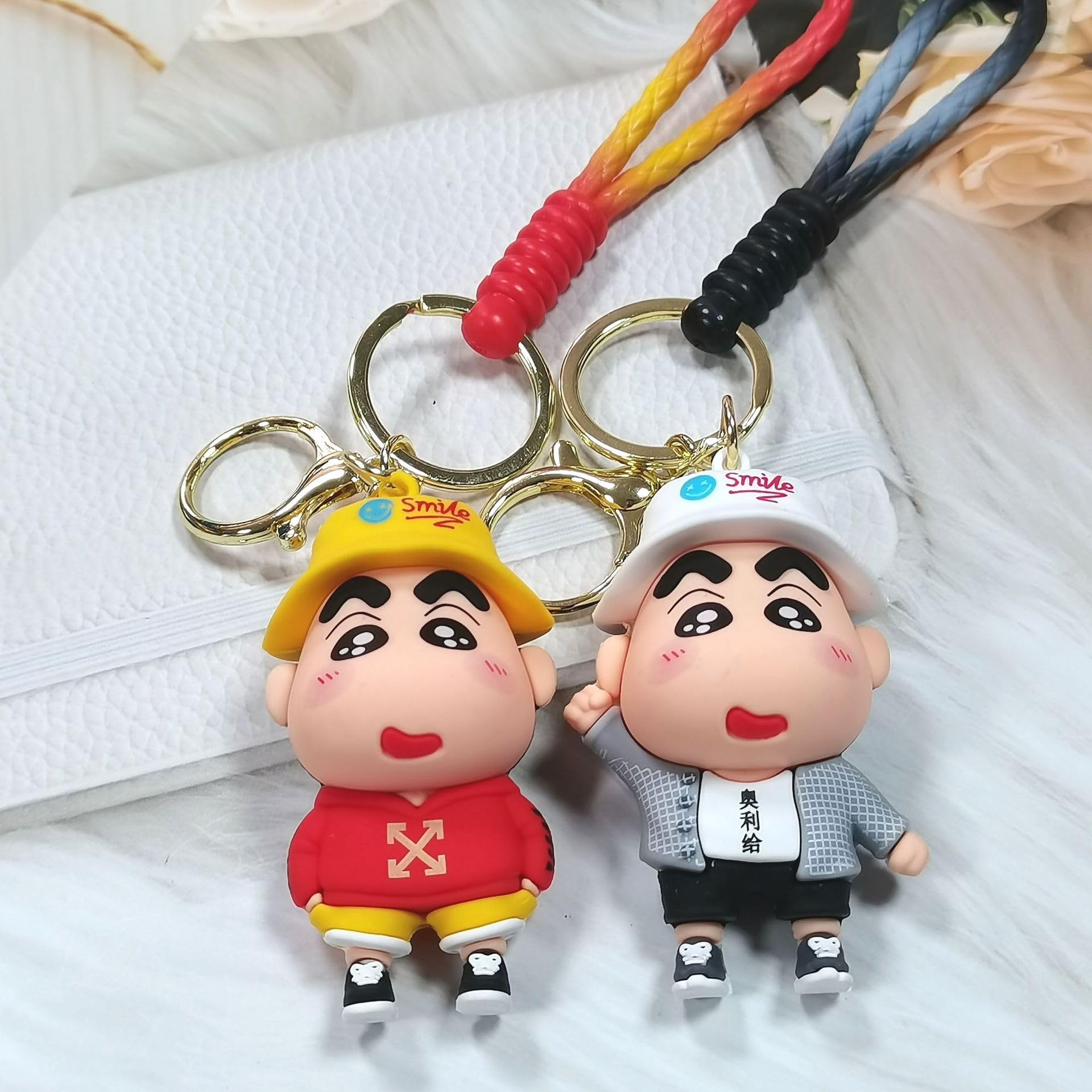 ZaZa Shinchan 3D Keychain | Cartoon Character Keyring for Bags & Keys | Japan Anime Doll Key Chain| Keychain for Car| Cute Crayon Shin Chan Keychain| Gift Item