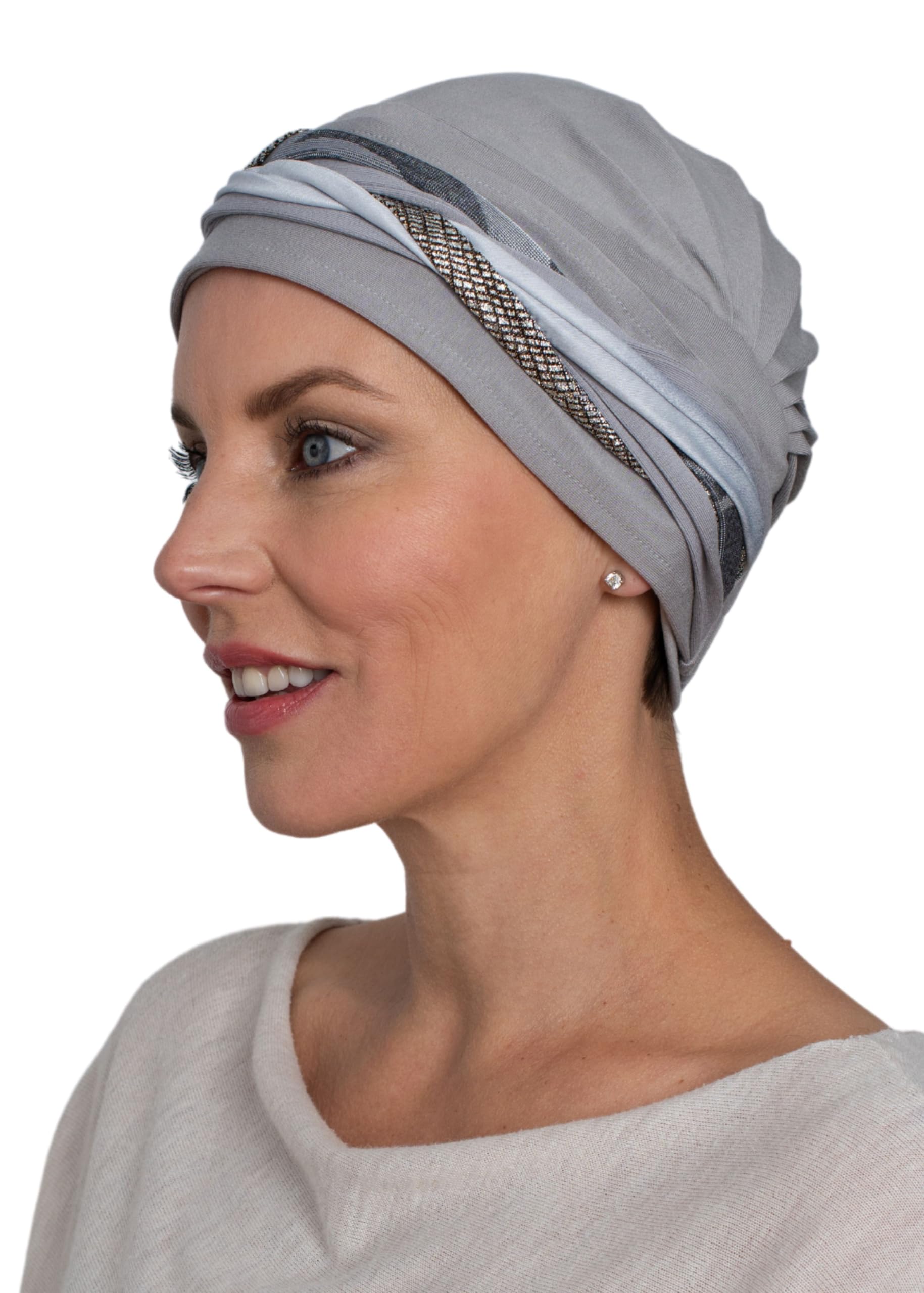 Deresina Bohemio Gorro de bambú para quimioterapia, Turbante Oncologicos para Mujer Cáncer Pérdida de Pelo