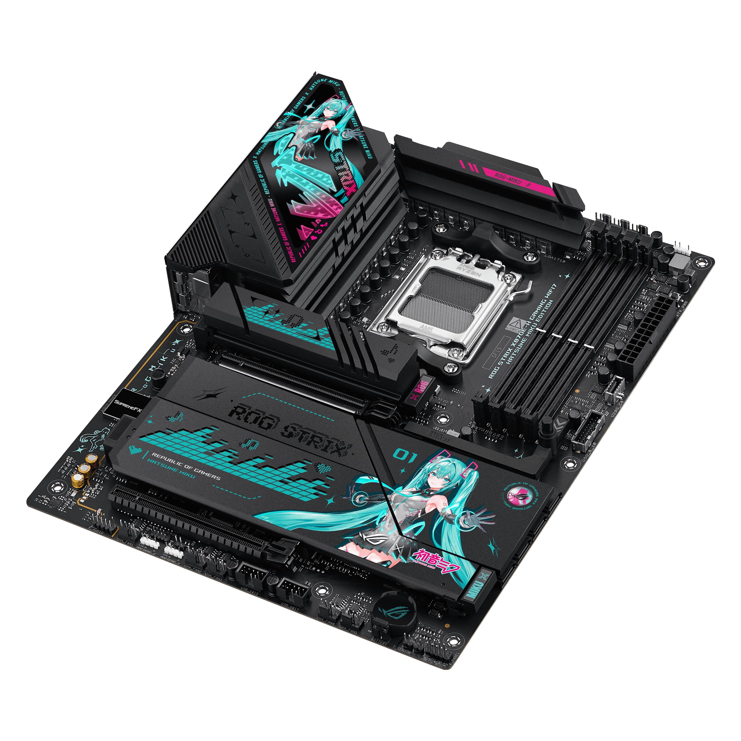 ASUS ROG Strix X870E-H Gaming WIFI7 Mainboard Sockel AMD AM5 (ATX, DDR5, WiFi 7, 4X M.2, PCIe 5.0, 2X USB4, PCIe Slot Q-Release, Aura Sync)
