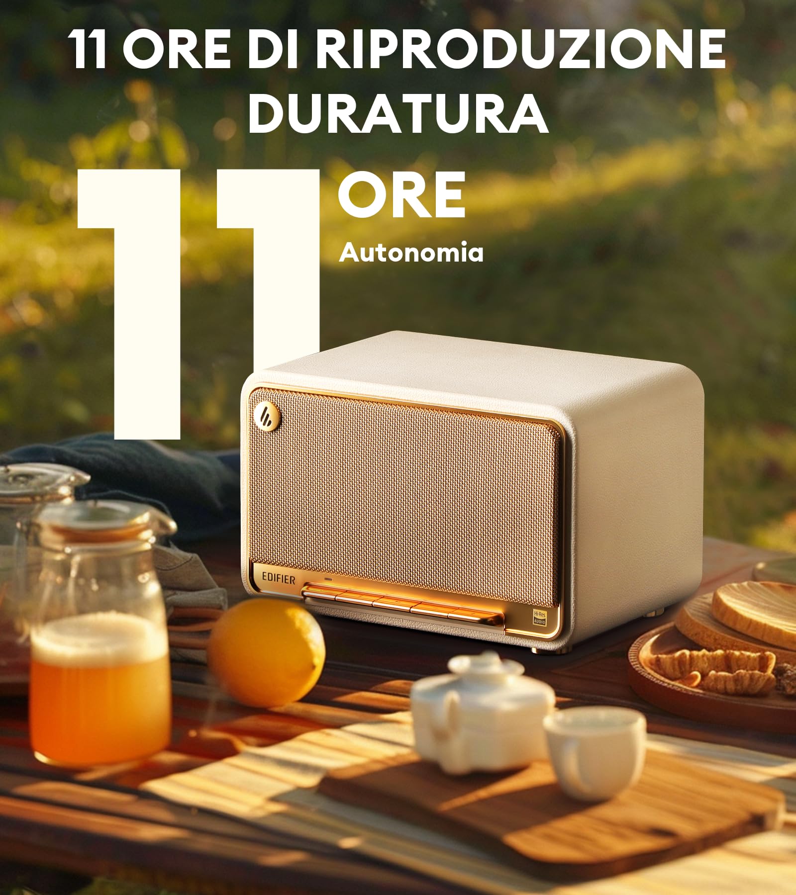 Edifier D32 Altoparlante da Tavolo Bluetooth 5.3, Audio Hi-Res, LDAC, 60W RMS, Elaborazione Completa del Segnale Digitale, 11 Ore Durata