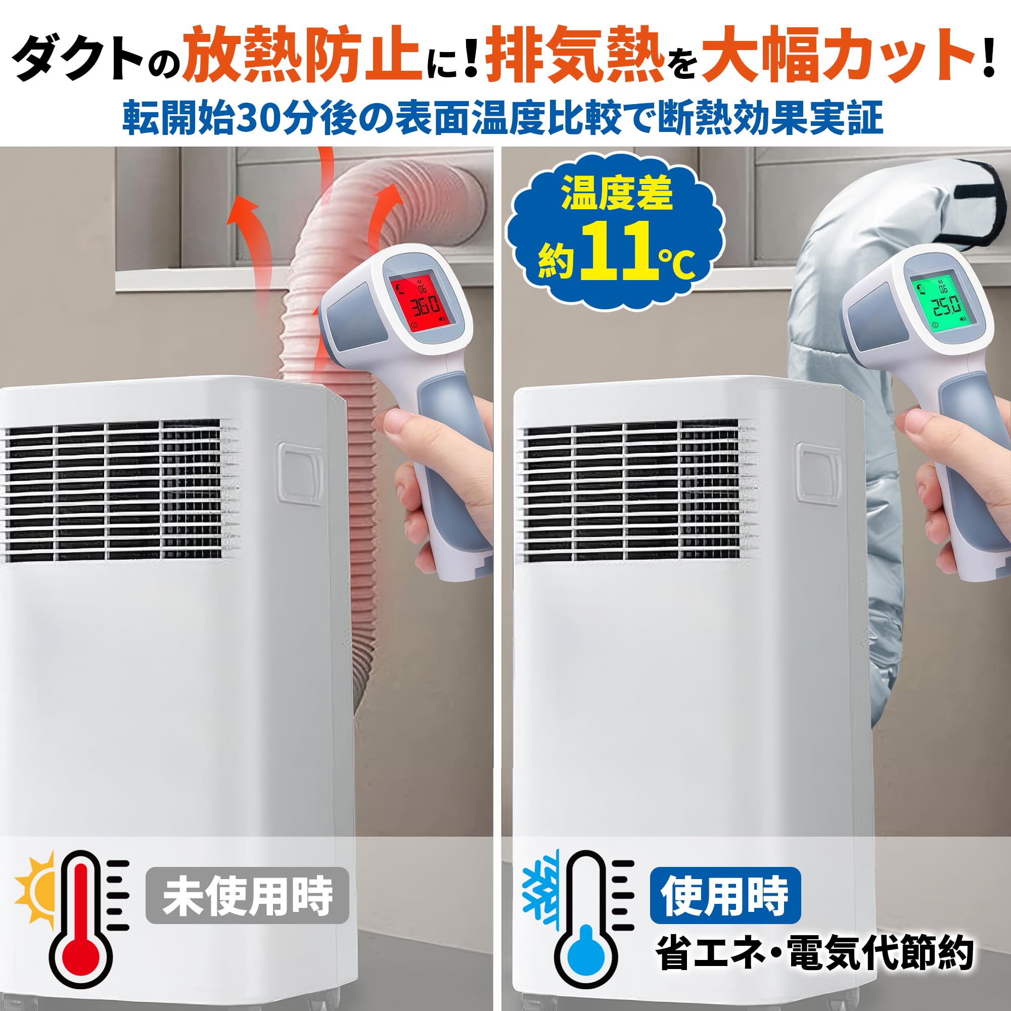 Amazon | GOKEI スポットエアコン用 ダクトカバー ホースカバー 排気管 