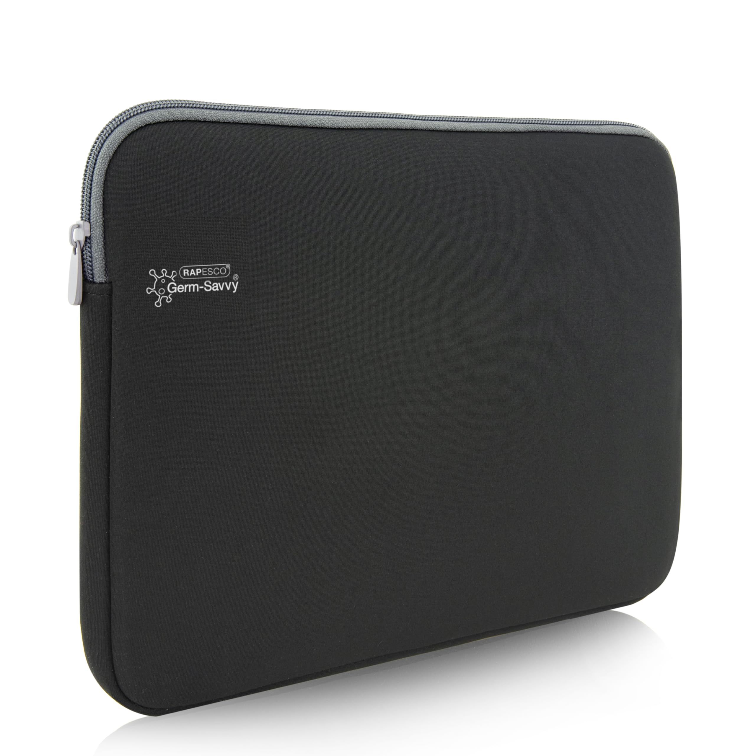 Rapesco 1812 Laptop Sleeve with Antibacterial Protection, Size 17.3", Black
