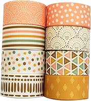 Vista 6 de David accessories Cinta de cinta de rayas de puntos de 1 pulgada de ancho x 40 yardas en total, 8 rollos de 5 yardas para bricolaje hecha a mano