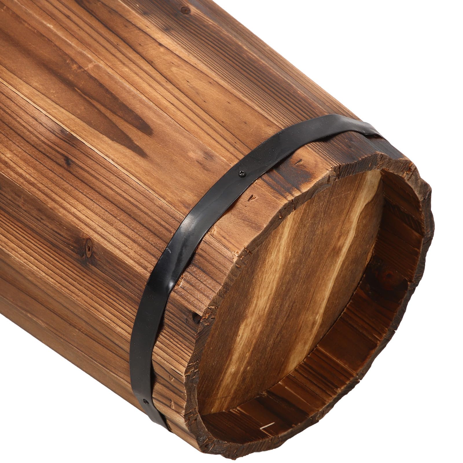 GALPADA Portaombrelli in Legno Funzionale e Decorativo Stile Rustico Farmhouse Contenitore per Ombrelli e Bastoni Secchiello Portaombrelli Organizzatore da Ingresso per Esterni