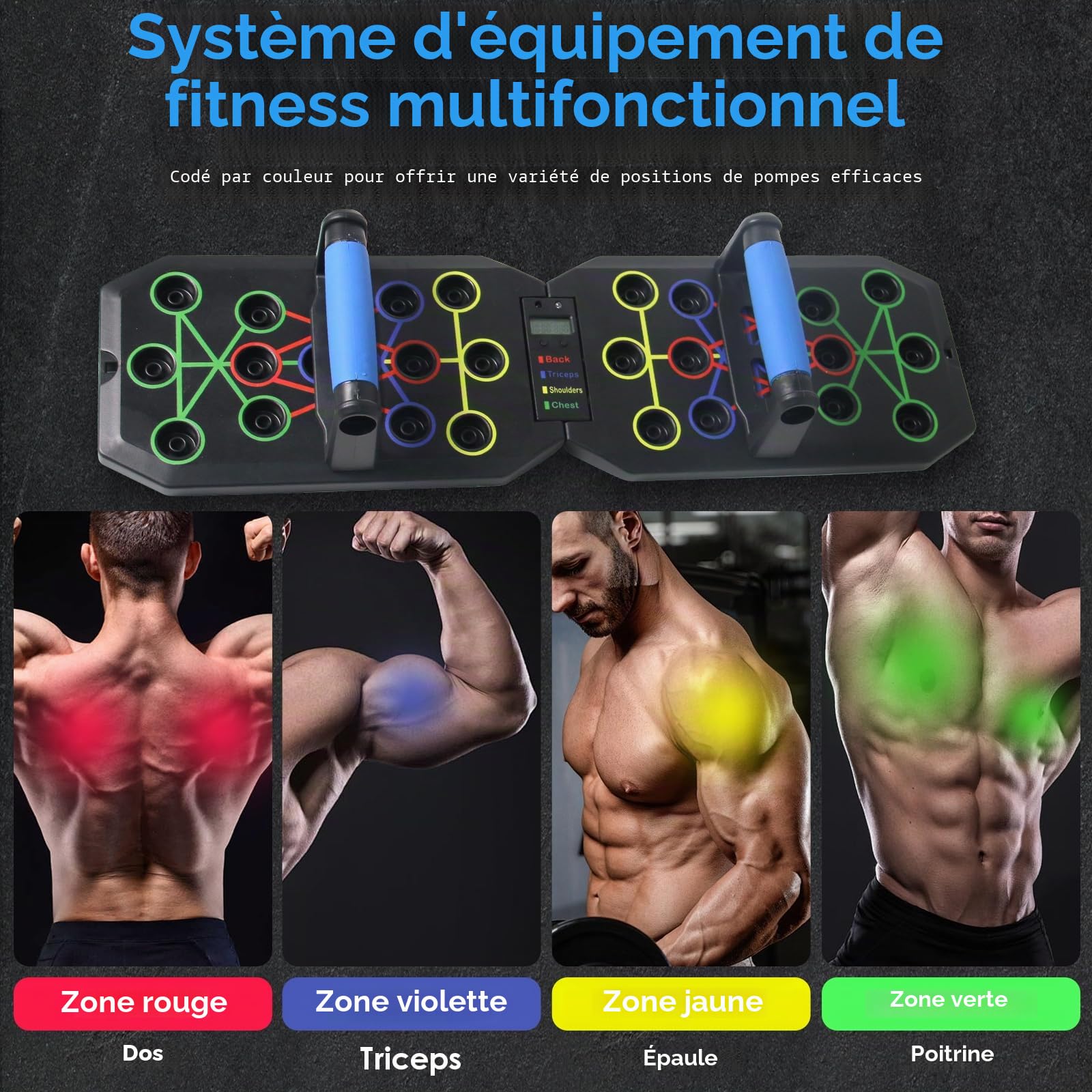 Anluomafuy Planche de Pompes Multifonction 26 en 1, Portable Planche Pompe, Push up Board Pliante avec 2 Bande de Résistance & 2 Poignée Antidérapante, pour Fitness, Yoga, Usage Intérieur et Extérieur Anluomafuy Planche de Pompes Multifonction 26 en 1, Portable Planche Pompe, Push up Board Pliante avec 2 Bande de Résistance & 2 Poignée Antidérapante, pour Fitness, Yoga, Usage Intérieur et Extérieur