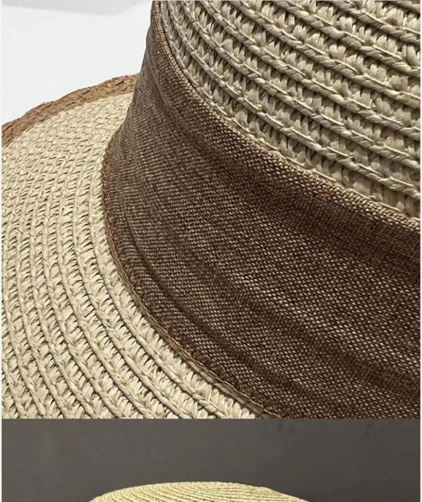 Gorros De Punto para Sombrero Tejido Beanie Sombrero De Paja De ala Sombrero De Protección con Lazo Cinta Viseras Transpirables Gorra De Playa De Viaje Al Aire Libre