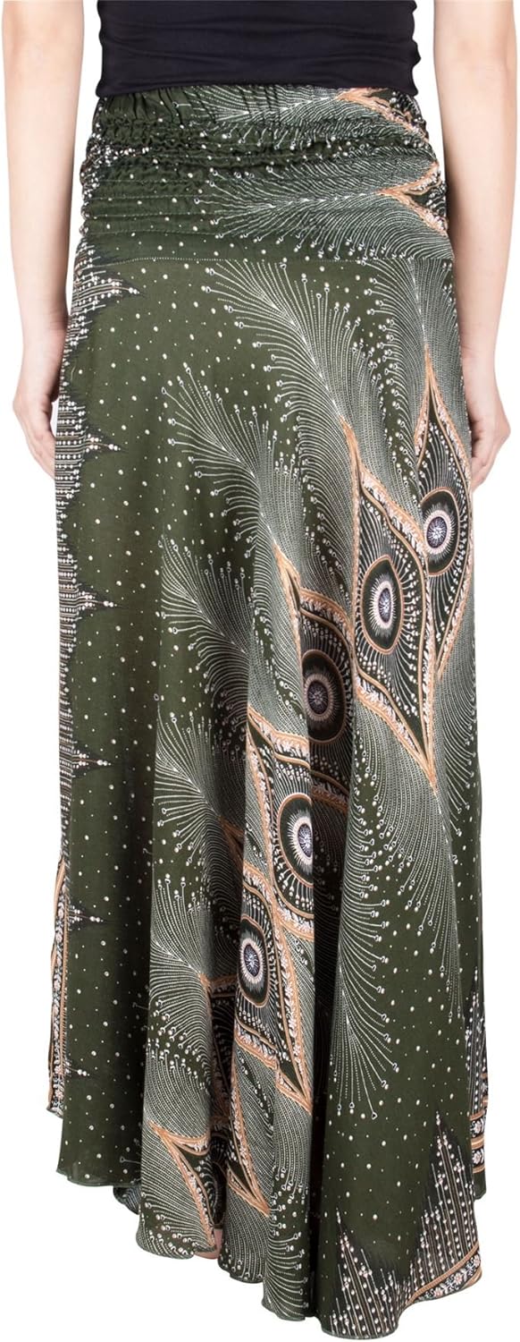 LOFBAZ Long Maxi Skirts for Women Gypsy Hippie Clothes Bohemian Boho Dress Plus - Image 2