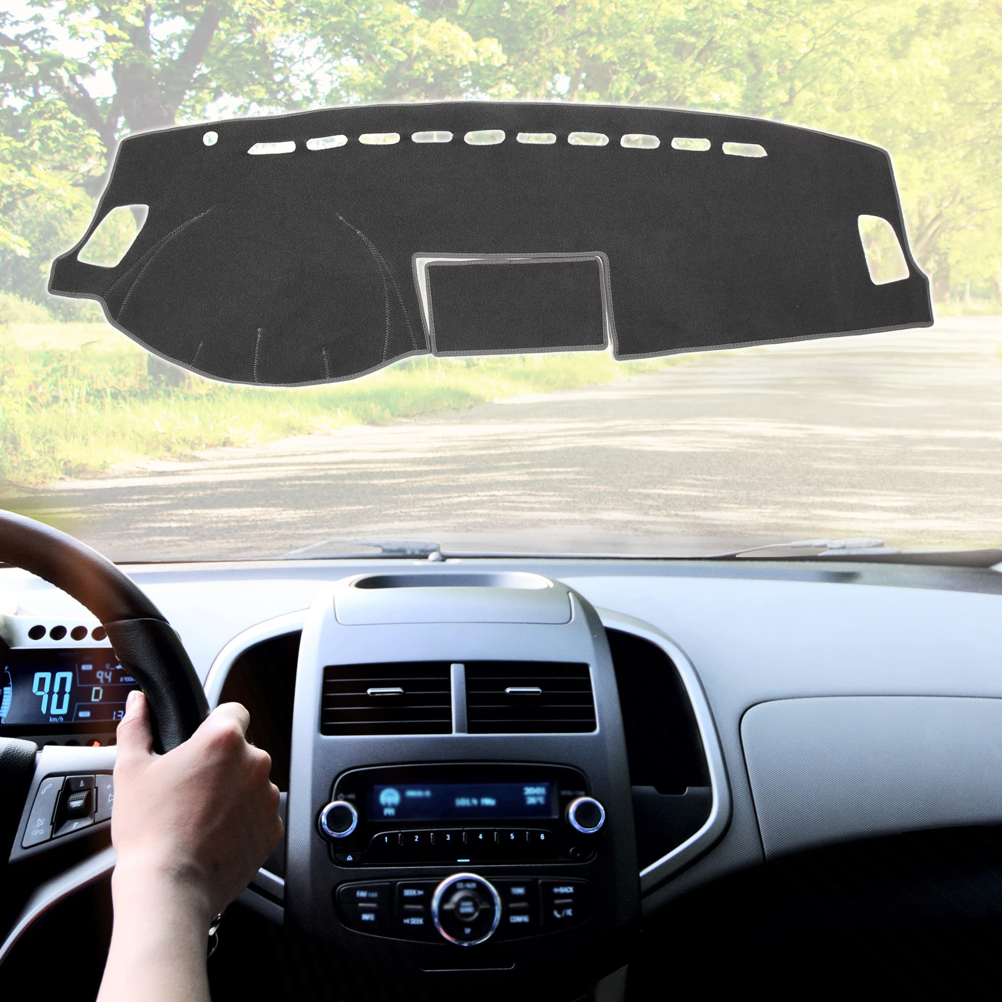 Interior Dashboard Mat Cover Dashmat Sun Glare Protect Carpet For F150 1999-2003