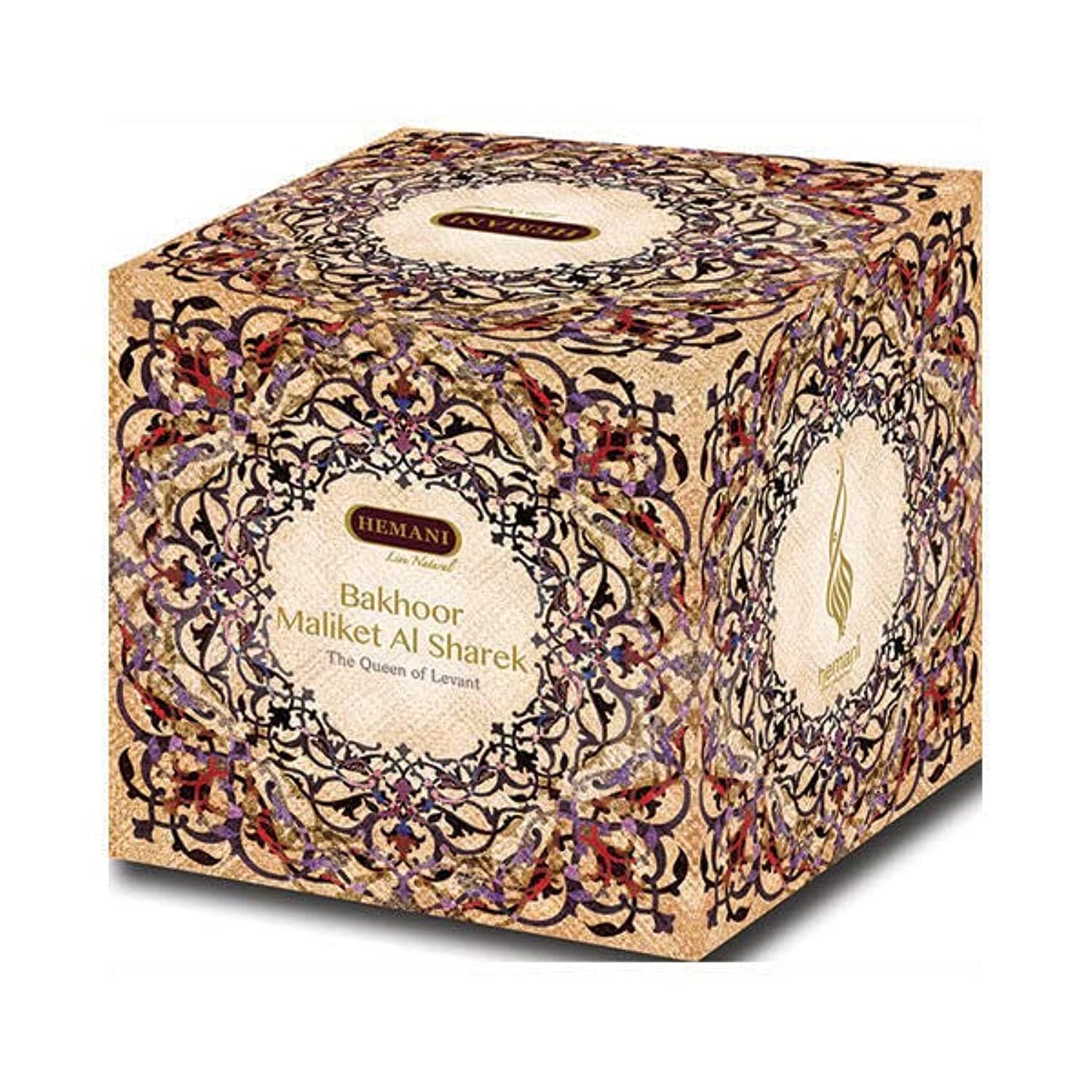 Hemani Bakhour Maliket Al Sharek - 90g - Authentic Arabic BAKHOUR Incense - Aromatherapy - Perfect for Prayer, Namaaz, Ceremony, Meditation, Relaxation, Religion - Great as a Gift & for Home Use