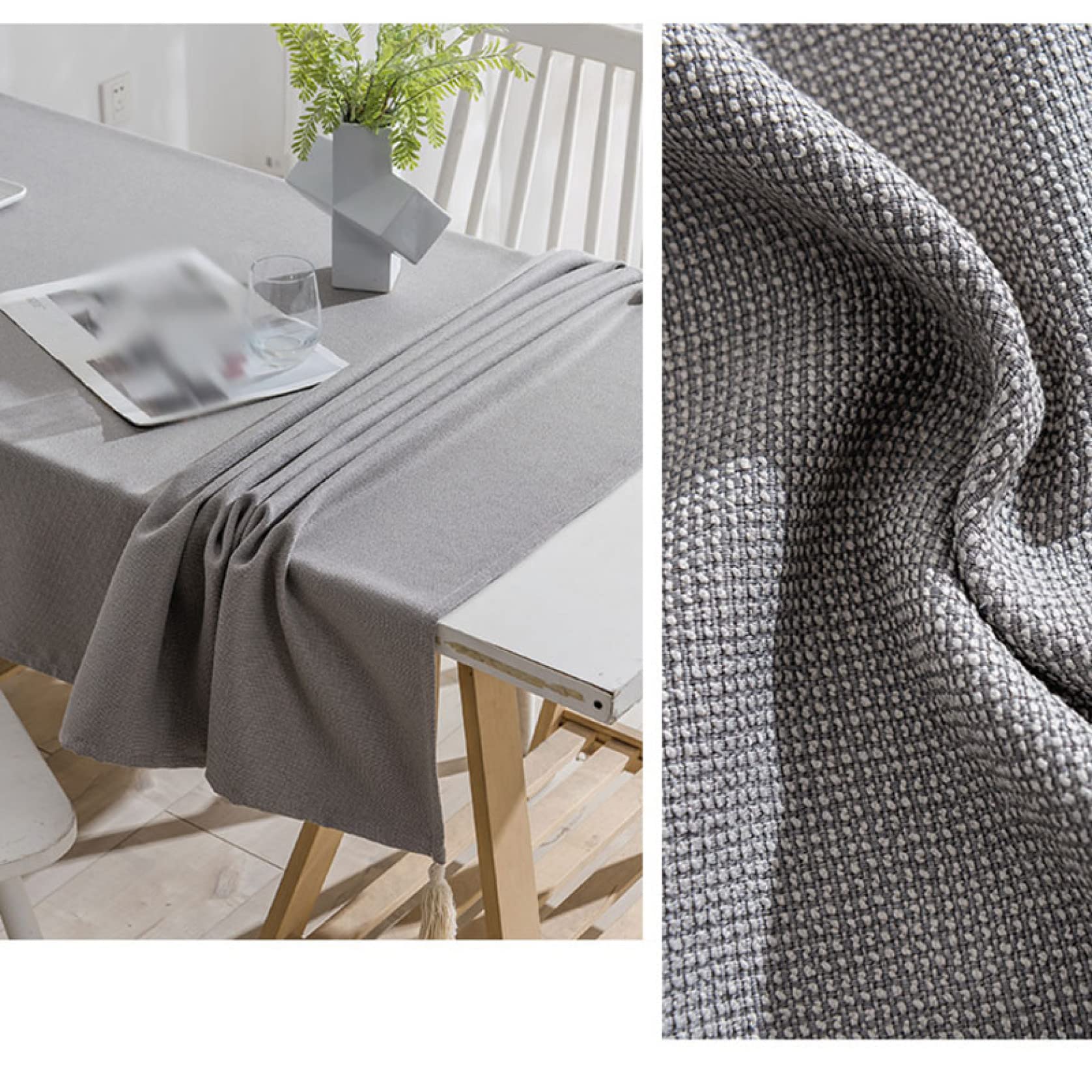 Amazon｜PIRN ライトグレー テーブルクロス 撥水 テーブルマット