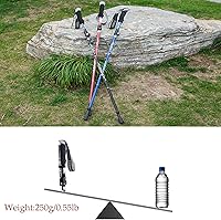 Vista 6 de ThreeH Paquete de 2 bastones de senderismo plegables, ligeros, plegables, ajustables, para senderismo, camping, viajes