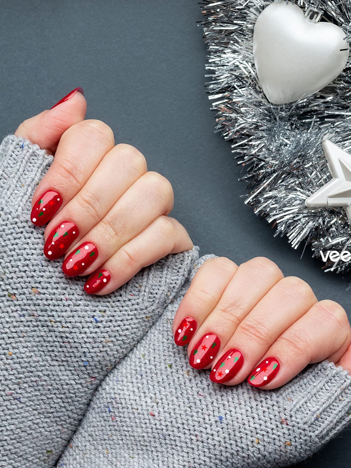 Christmas Nail Art Sequins EBANKU 3D Holographic Snowflake Star Holiday Nail Glitters Flakes, Colorful Sparkly Confetti Glitter for DIY Design Face Body Makeup Christmas Decorations