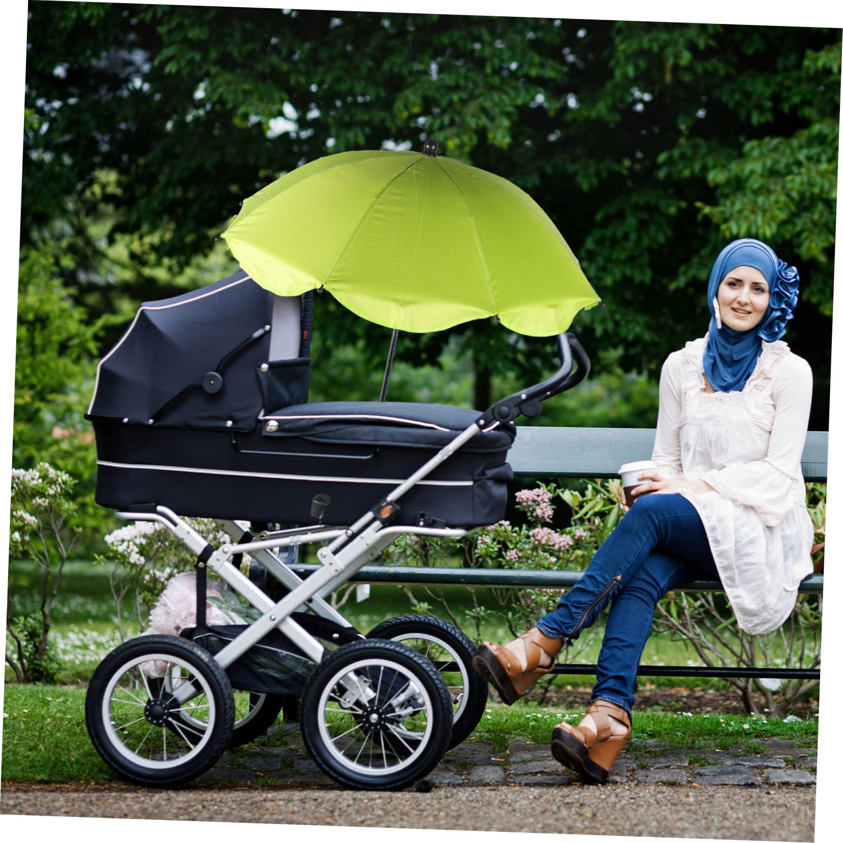 KOMBIUDA 2stücke Stroller Parasol Mit Uv-schutz Abnehmbare Kinderwagen Und Buggy- Für Optimalen Schutz Bei Sonnenstrahlen Und Regen Installieren Langlebig Und Geeignet Für Modelle