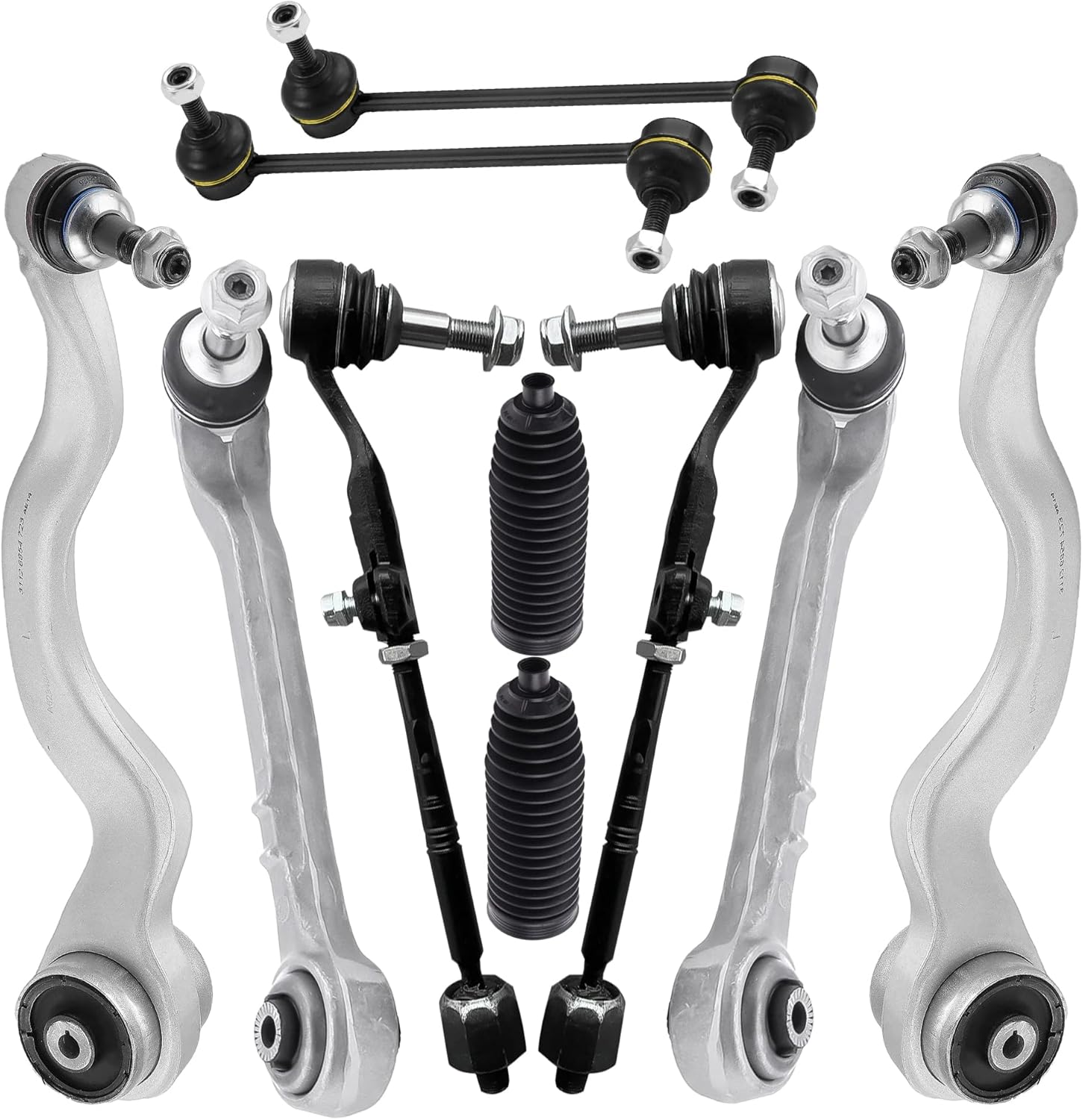 10Pcs Rear Control Arm Compatible With BMW F22 F23 F30 F31 F32 228i 230i 320i 328d 328i 330i 330e 335i 340i 428i 430i 435i 440i M240i xDrive Suspension Kit with Ball Joints