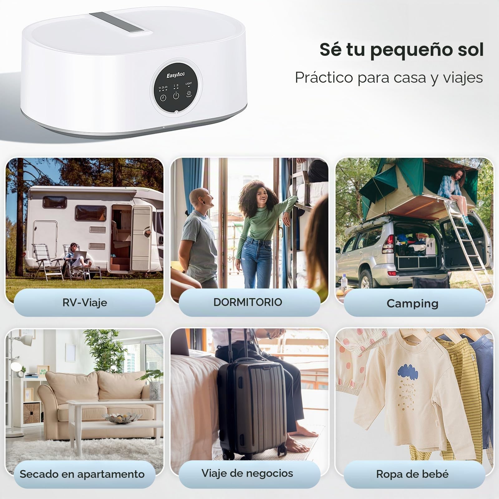 EasyAcc Secadora portátil independiente de carga superior de 10.0 kg
