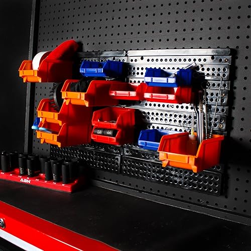 Miniatura 4 de ABN Organizador de clavos y tornillos para montar en la pared, 30 piezas pequeñas organizador para almacenamiento en tienda y garaje