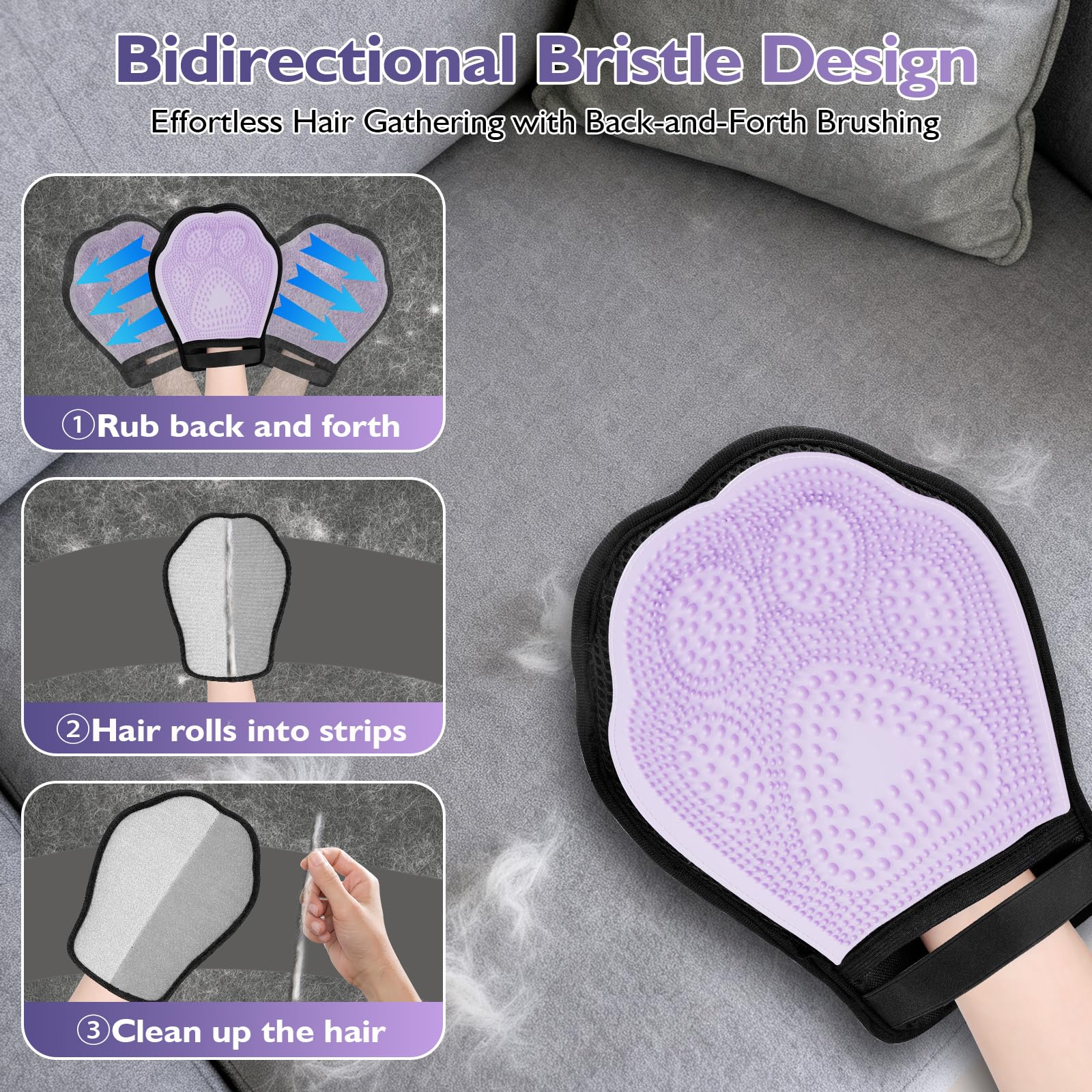 Zivacate Tierhaarentferner Handschuh - 2-in-1 Für Haustiere & Möbel