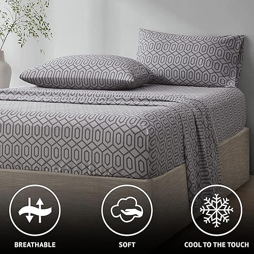 Vista 112 de Comfort Spaces - Sábanas con fundas de almohada Gris diamante