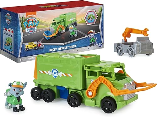 Vista 10 de Paw Patrol, Big Truck Pup's Rubble - Camiones de juguete transformables con figura de acción coleccionable, juguetes para niños a partir de 3 años
