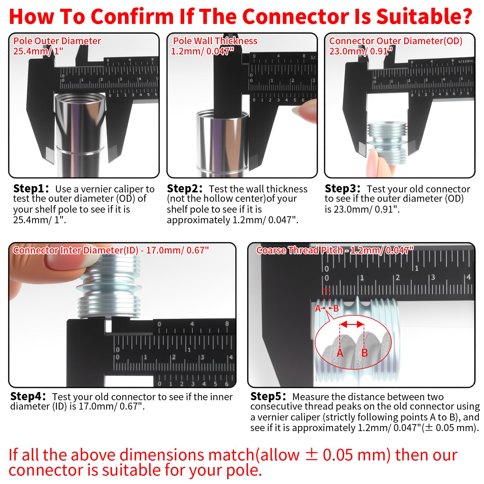 HOWDIA Shelf Clips - Coarse Thread Connectors -3