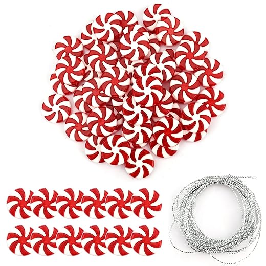 50Pcs Weihnachten Candy Dekors Weihnachten Ornament Swirl Candy Girlande Weihnachten Baum Anhänger pfefferminz bonbons Dekorationen Zuckerstangen Süßigkeiten