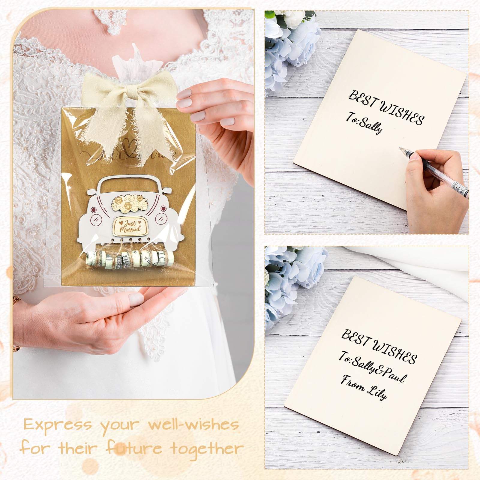 Regali di nozze per sposi, in legno, regalo di nozze, denaro, matrimonio, denaro, matrimonio, matrimonio, imballaggio, carta di nozze, regalo in denaro, supporto incluso