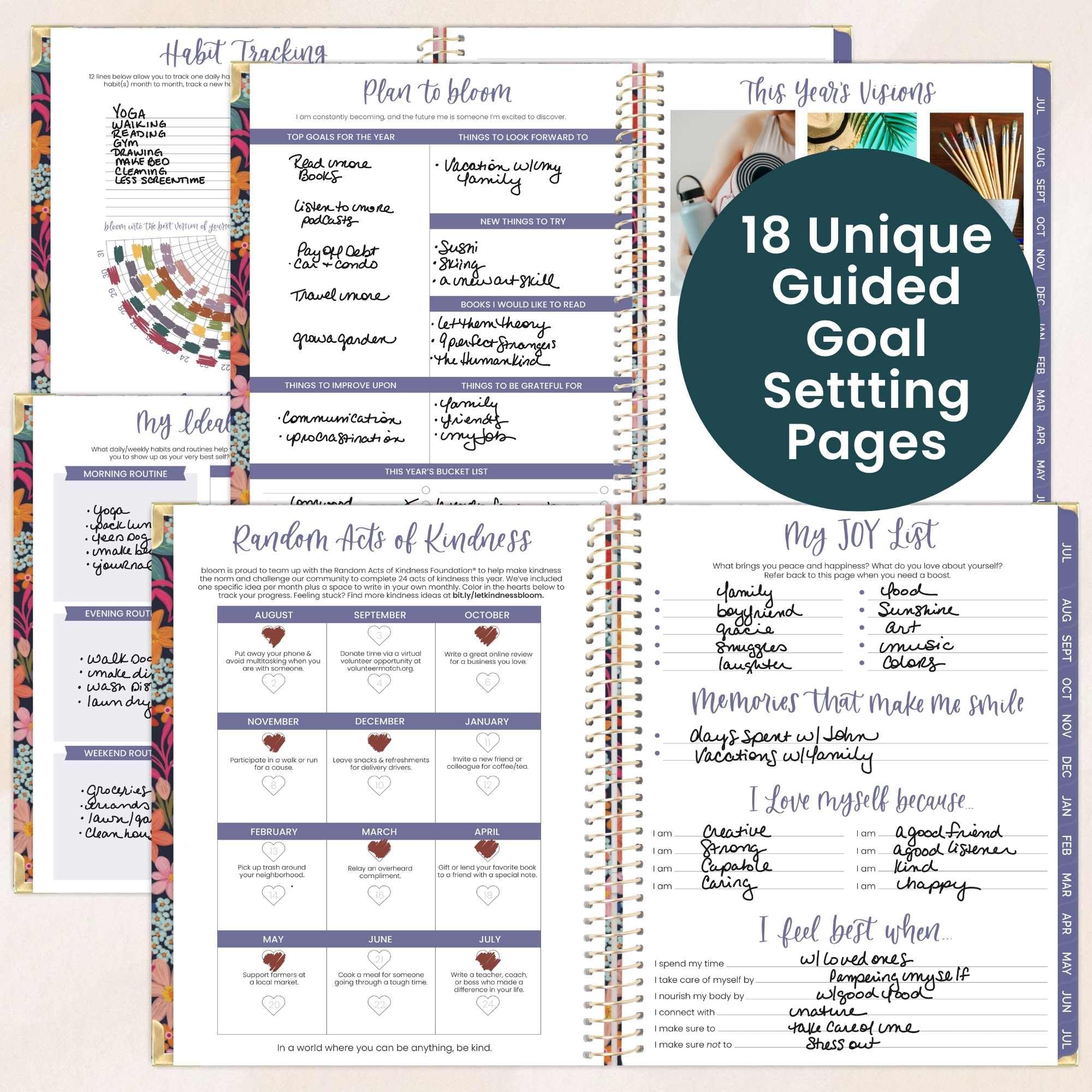 bloom daily planners Agenda scolastica 2026-2027 (21,6 x 27,9 cm) con copertina rigida da luglio 2026 a luglio 2027) – Agenda settimanale e mensile ispiratrice