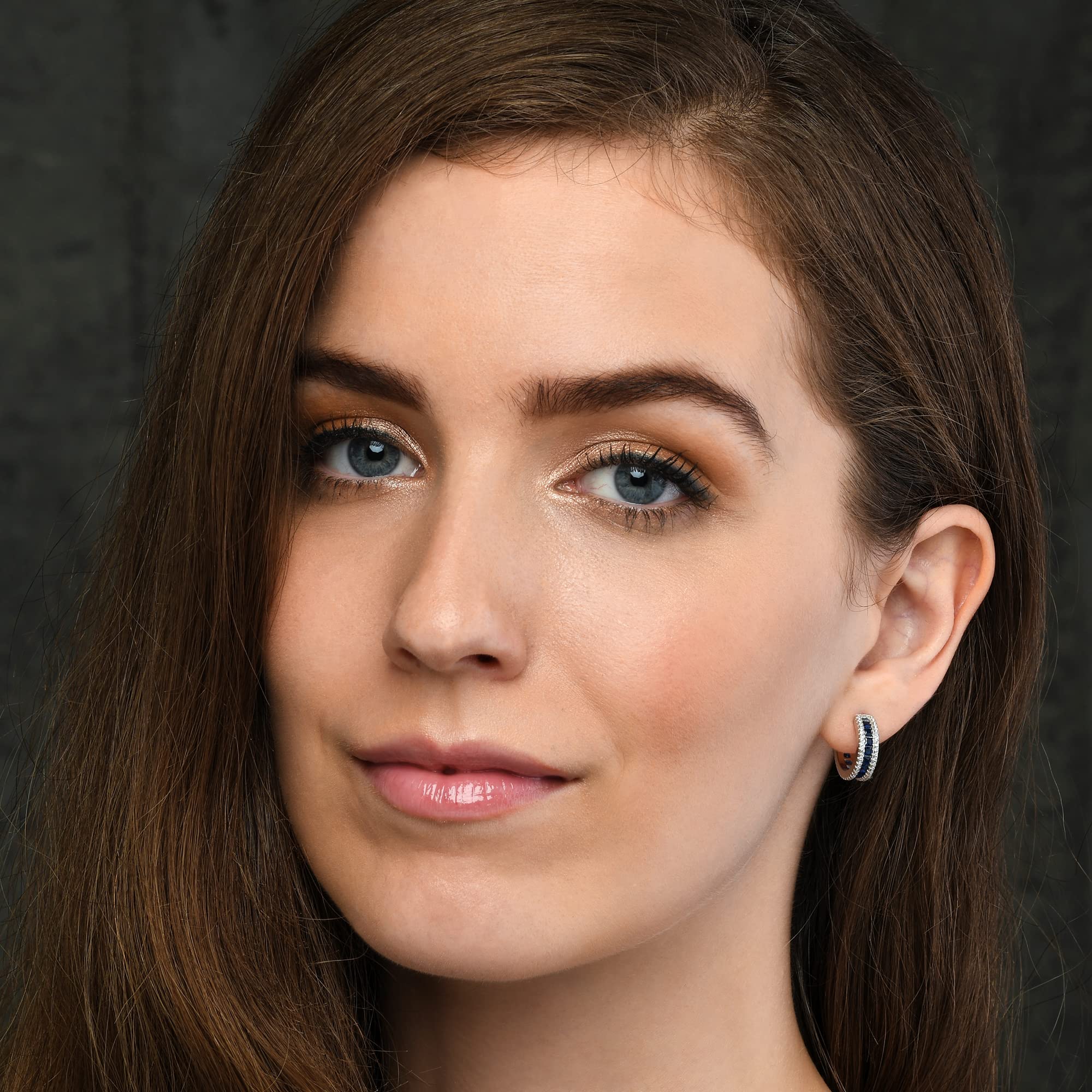 namana Pendientes de Aro de Plata de Ley 925 para Mujer con Piedras de Colores, Pendientes Aros de Colores de plata 925 Para Mujer y Chicas Adolescentes
