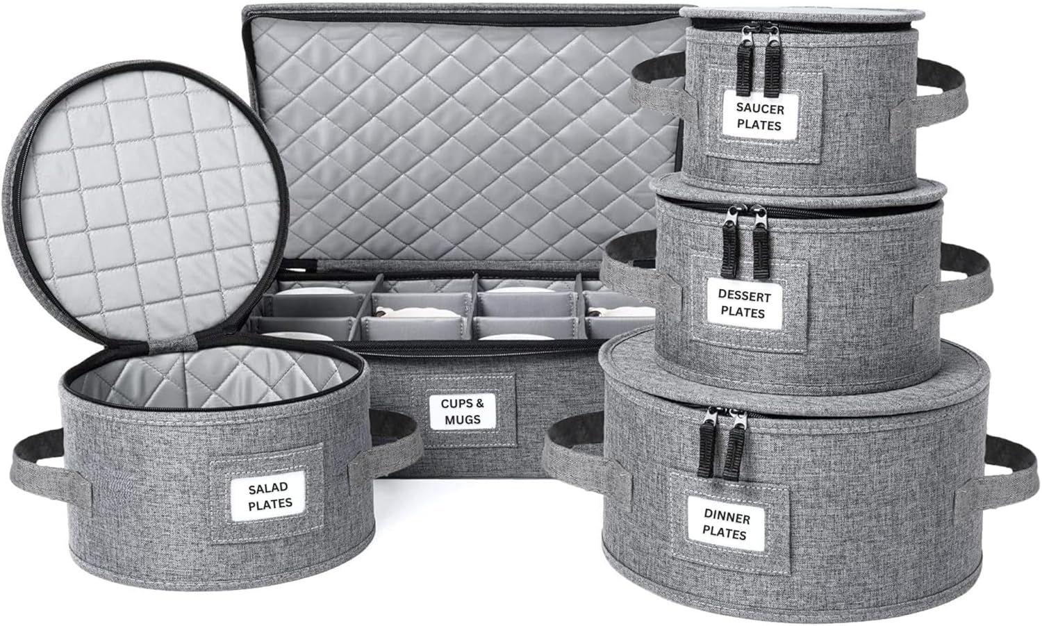 Clorso Fine China Storage Containers Set of 5 Hard Shell