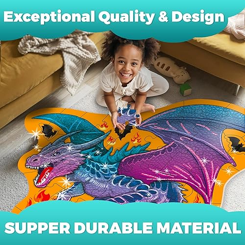 Miniatura 4 de QUOKKA Rompecabezas con forma gigante para niños de 4 a 6 años  2 x 3 pies, rompecabezas de 48 piezas para niños pequeños de 3 a 5 años