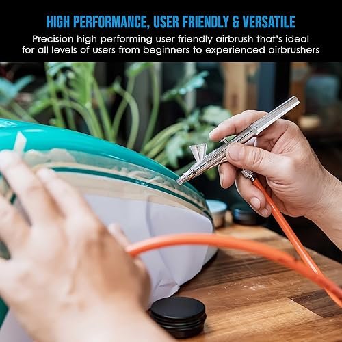 Miniatura 6 de Master Performance G255 Pro Set Master Airbrush con 3 juegos de boquillas (agujas de 0.2, 0.3 y 0.020 in, puntas de líquido y tapas de aire) -