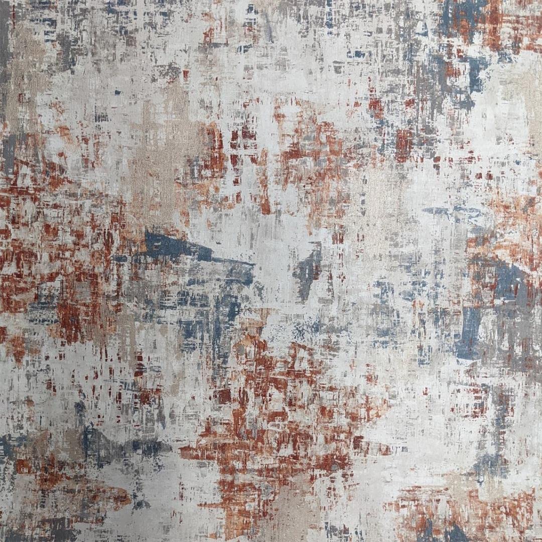 Abstract Textured Wallpaper Copper Navy Vinyl Industrial Rustic Concrete Effect