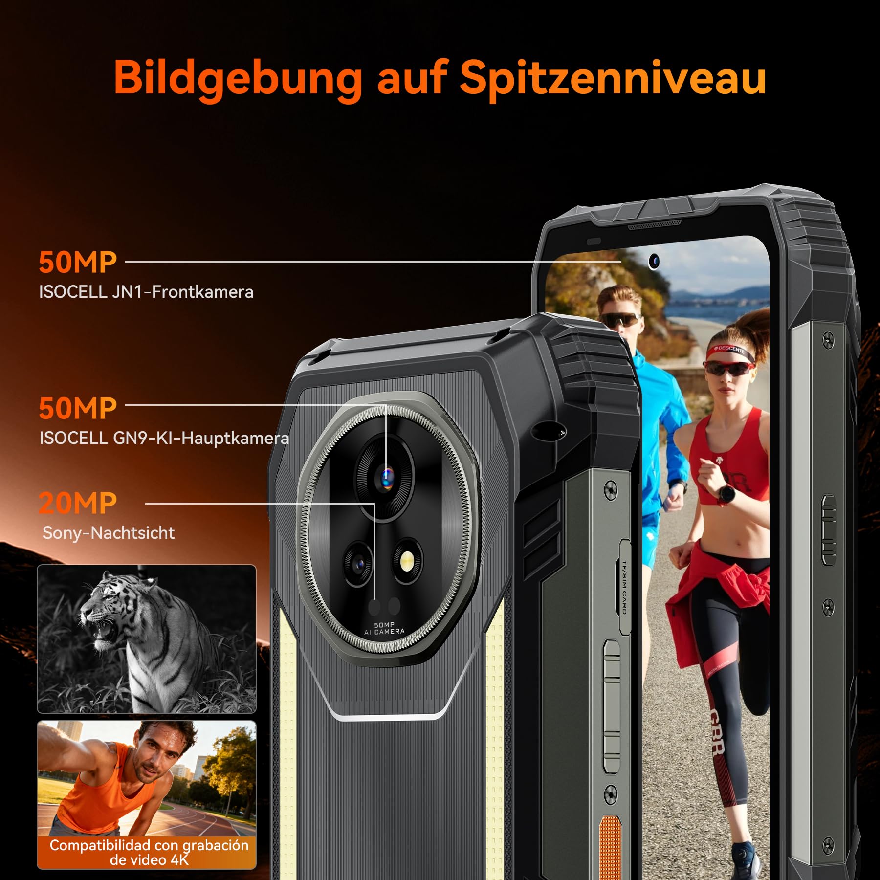 Blackview Xplore 2 Robustes 5G, 20000mAh Outdoor Smartphone Android 15,48GB+1TB Baustellenhandy, 6.73”FHD+ AMOLED 120Hz, 50MP+20MP, IP68/ Fingerabdruck/MTK 8300/NFC/467LM Outdoor Handy Ohne Vertrag