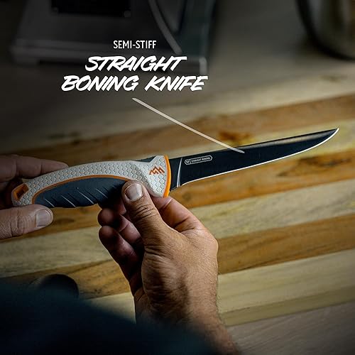 Miniatura 2 de OUTDOOR EDGE ErgoMax - Juego de cuchillos profesionales de procesamiento de juegos de 6 piezas, cuchillos para cubrir y deshuesar, cuchillo de