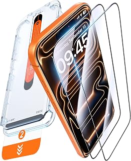 DIMONCOAT Top 9H++ Glass 2 Pack for iPhone 17 Pro Max Screen Protector | 13FT Drop Tested, Stronger Edge Protection, Military-Grade Armor, Case Friendly, Easy Installation, Bubble-Free, Anti-Scratch
