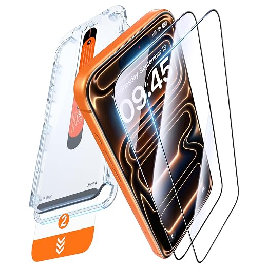 [4+2 Pack] [Auto Alignment Kit] Screen Protector Compatible iPhone 13 Pro Max 6.7'' with Camera Lens Protector [10X Military Protection] DIMONCOAT HD Diamonds Hard Tempered Glass Film [Bubble Free]