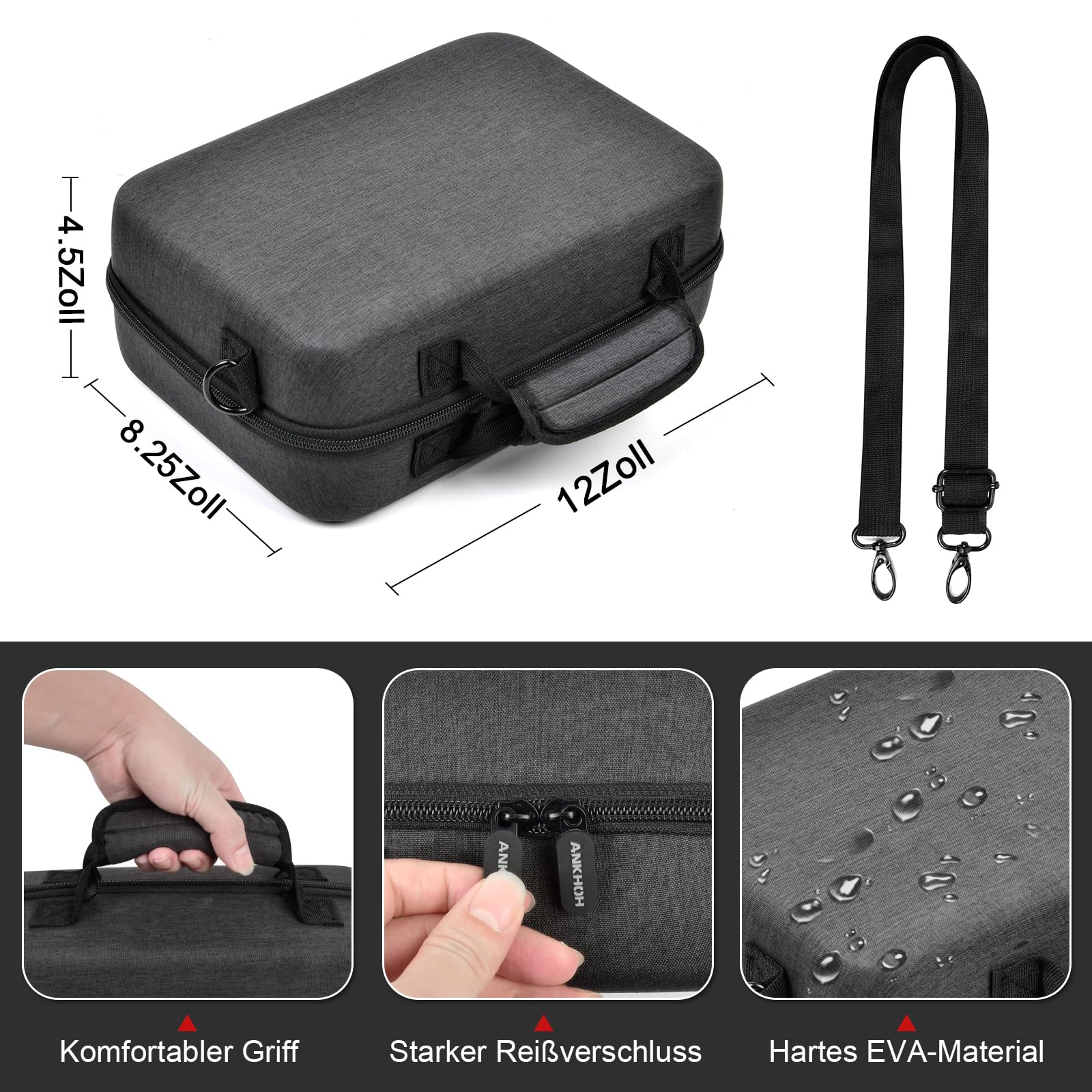Étui de microphone sans fil pour JBL, Tonor, Shure et Bietrun, deux systèmes, mousse DIY, convient pour différentes tailles de microphone