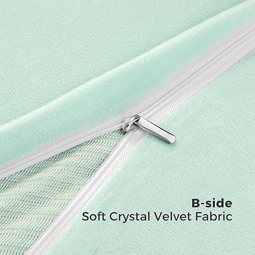 Miniatura 6 de Dreamcountry Funda de edredón de felpa certificada por Oeko-TEX, juego de ropa de cama de lujo ultrasuave de terciopelo cristalino, 3 piezas (1