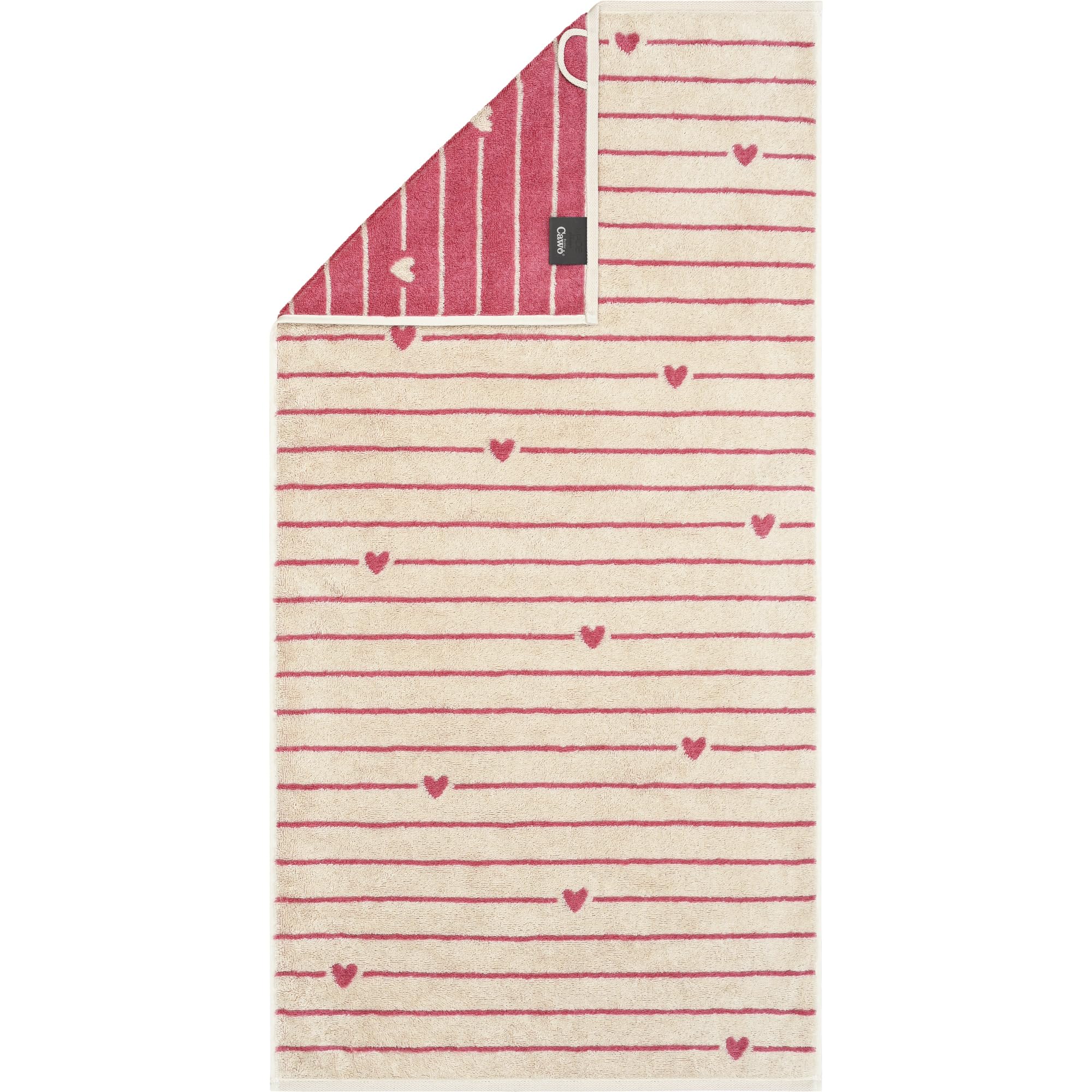 Cawö Handtücher Heart Beats Lines & Hearts 6276 Beere - 32