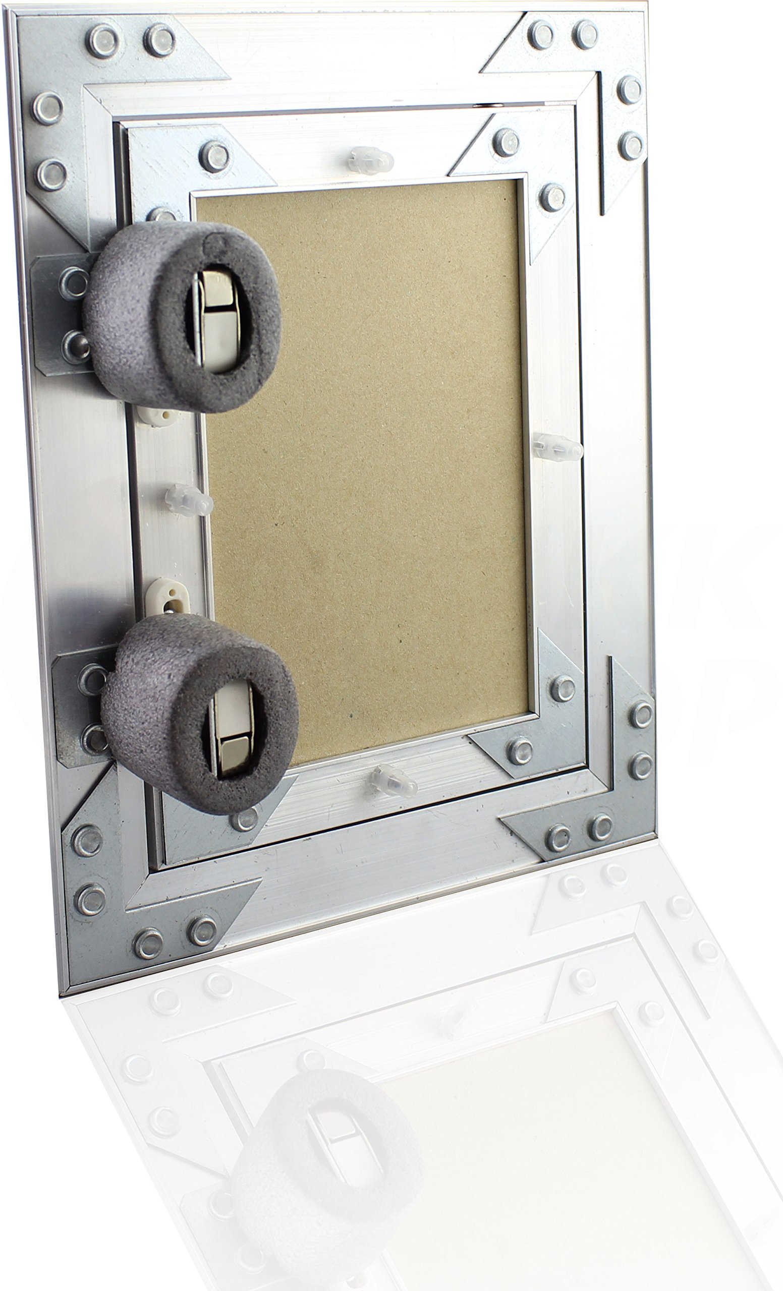 GK-Einlage 100 x 100 mm Gipskarton 12,5 mm KRAL35 Revisionstür Revision Wartungstür 10 x 10 cm Wartung Reinigungsklappe Wartungsöffnung mit Aluminium-Rahmen Feuchtraumgeeignet grün Trockenbau