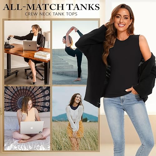 Miniatura 7 de Camiseta Interior Térmica Tank Top sin Mangas de Forro Polar Cami Top Térmico sin Mangas Camiseta Interior Cálida Capa Base para Mujeres Clima Frío