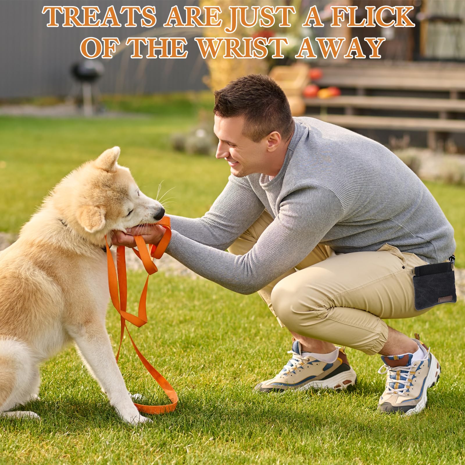 YUXIANLB Dog Training Pouch with Belt Clip, Adjustable Waist Treat Bag for Dog Walking, Obedience Classes Hiking, Portable Pet Snack Dispenser for Puppy Rewards, Park Visits and Training Accessories - image 2