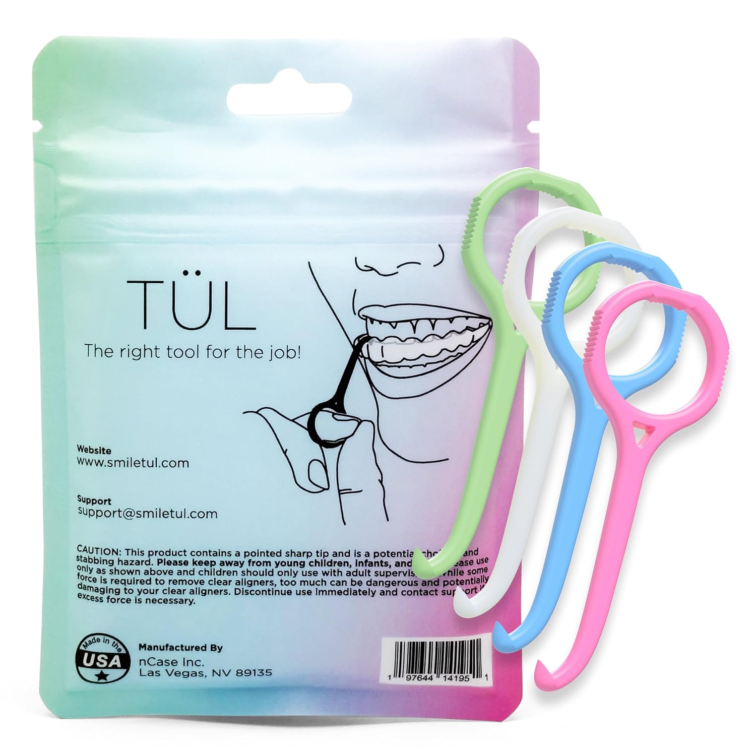 TÜL | Only Invisalign Remover Tool Made in the USA | Lifetime Replacements | Ortho Recommended Aligner Remover Tool & Retainer Remover Tool | Variety 4 Pack | Top Invisalign Accessories
