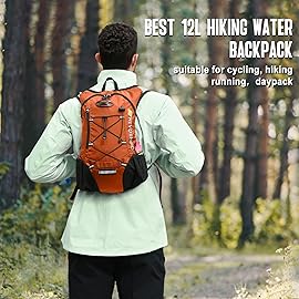 Lightweight Hydration Backpack, Running Backpack with 2L Water Bladder, Hydro Water Daypack for Cycling Hiking Rave for Men Women