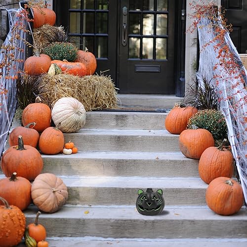 Miniatura 3 de OSALADI 1 luz de modelado de Halloween, luz LED de Halloween, farol de calabaza decorativa, luz de noche de calabaza, luz de mesa de Halloween,