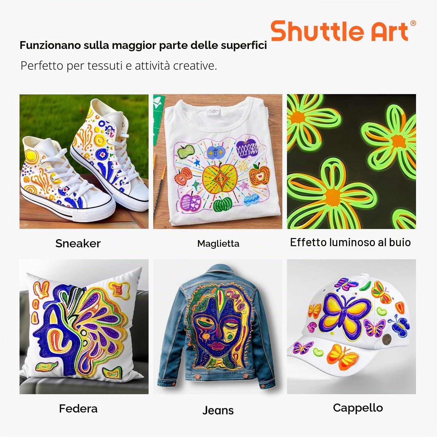 Shuttle Art 66 colori tessili lavabili