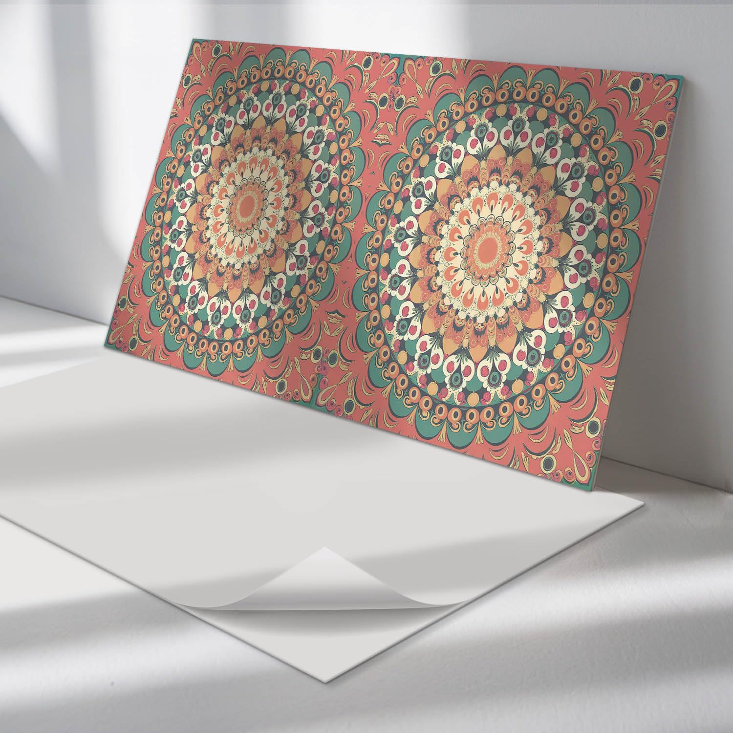 Vinyle autocollant pour garage déco murale mandala 40x20 cm