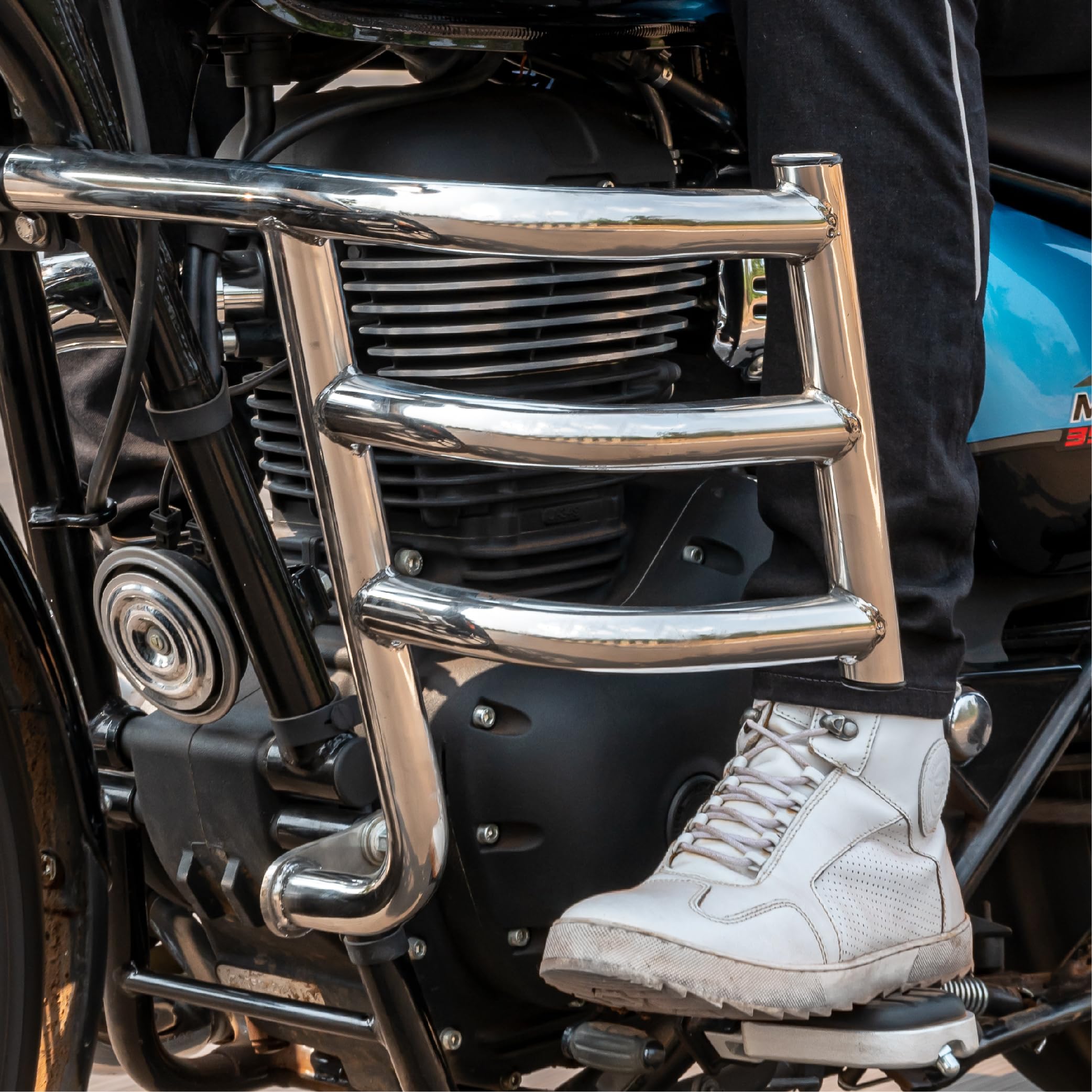 Barre Paramotore per Meteor/Classic/Bullet 350 - Silver - Royal Enfield