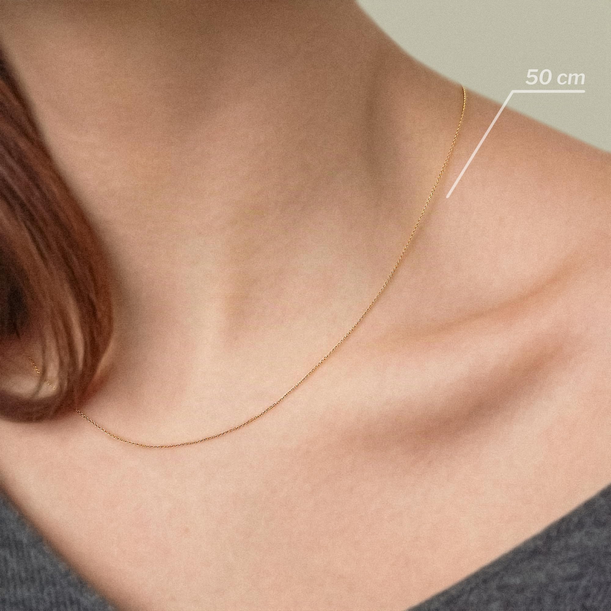 EDELIND Goldkette Damen 585 333 Echtgold - Ankerkette 0.8 mm Gelbgold auch 375 750 - mit Geschenkbox